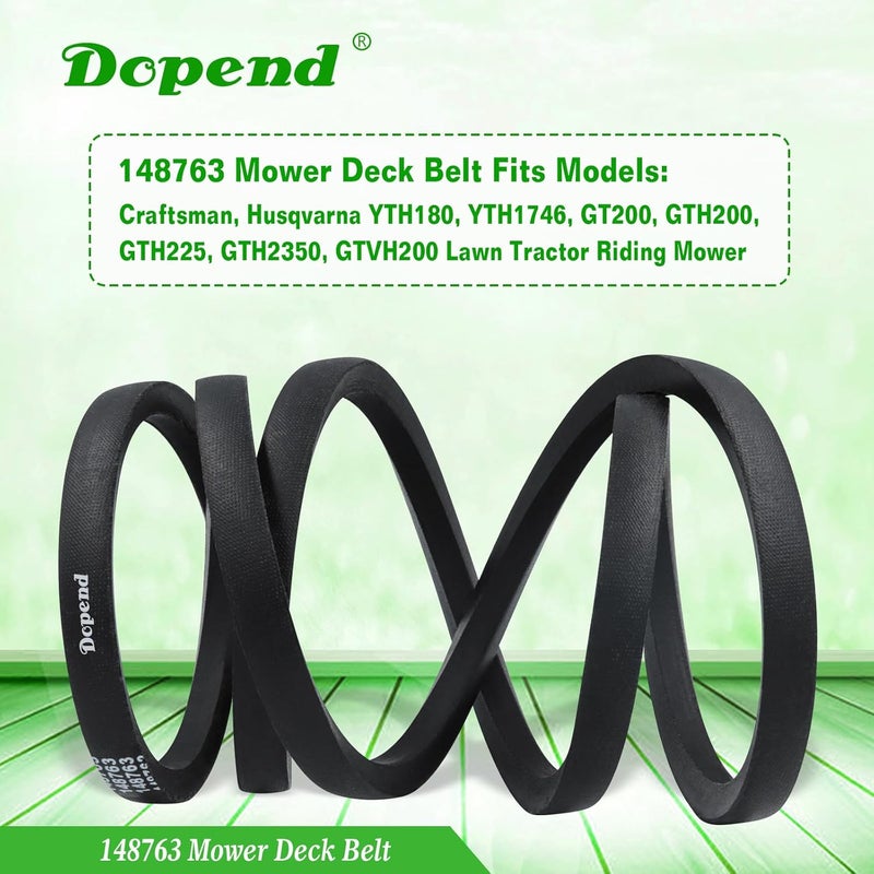 Dopend 532148763 148763 Mower Deck Belt 5/8'' x 86'' for Craftsman, Husqvarna YTH180, YTH1746, GT200, GTH200, GTH225 Lawn Tractor Riding Mower, Replaces 148763 Craftsman Deck Belt 532148763, 531300769 - Image 5